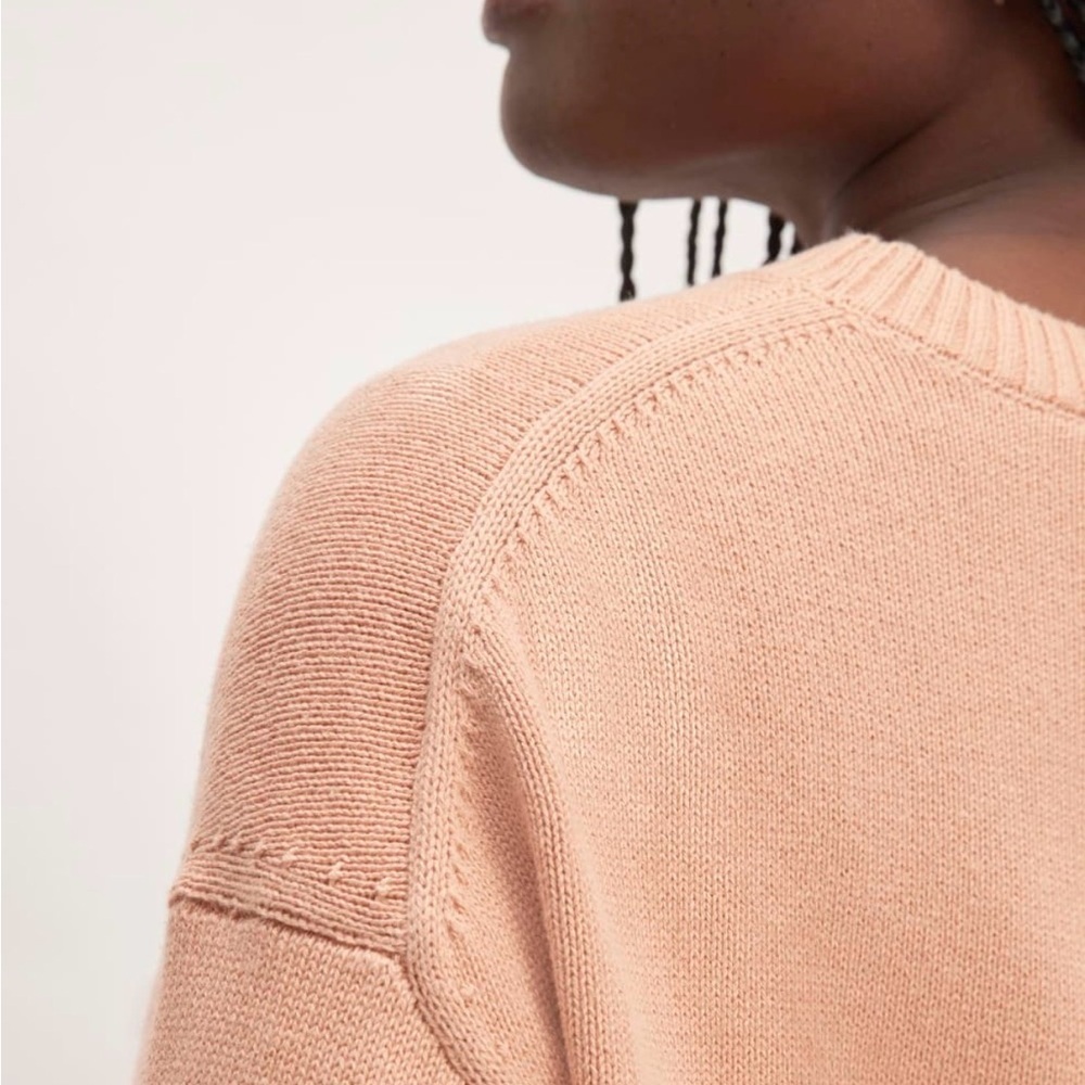 Everlane The Boxy Sweater Cropped Crewneck Knit Small - Picture 5 of 11